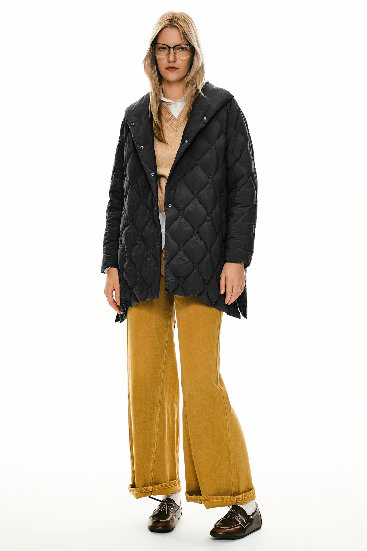 Oversized Quilted Lightweight Down Puffer Jacket