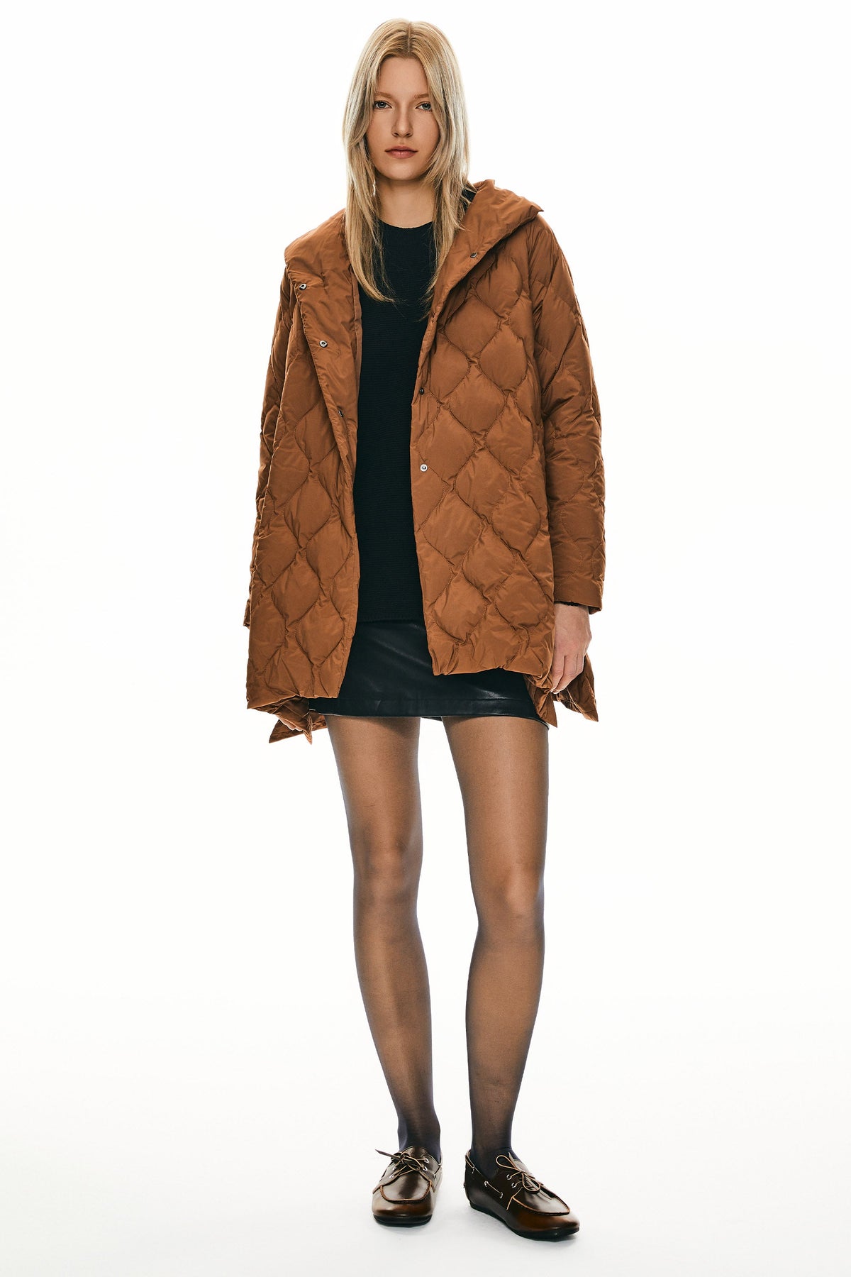 Oversized Quilted Lightweight Down Puffer Jacket