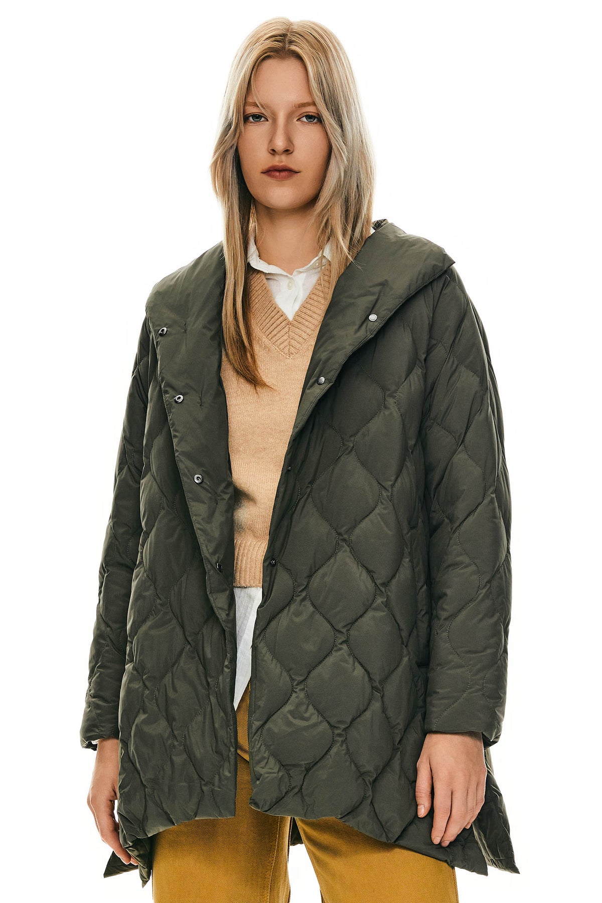 Oversized Quilted Lightweight Down Puffer Jacket