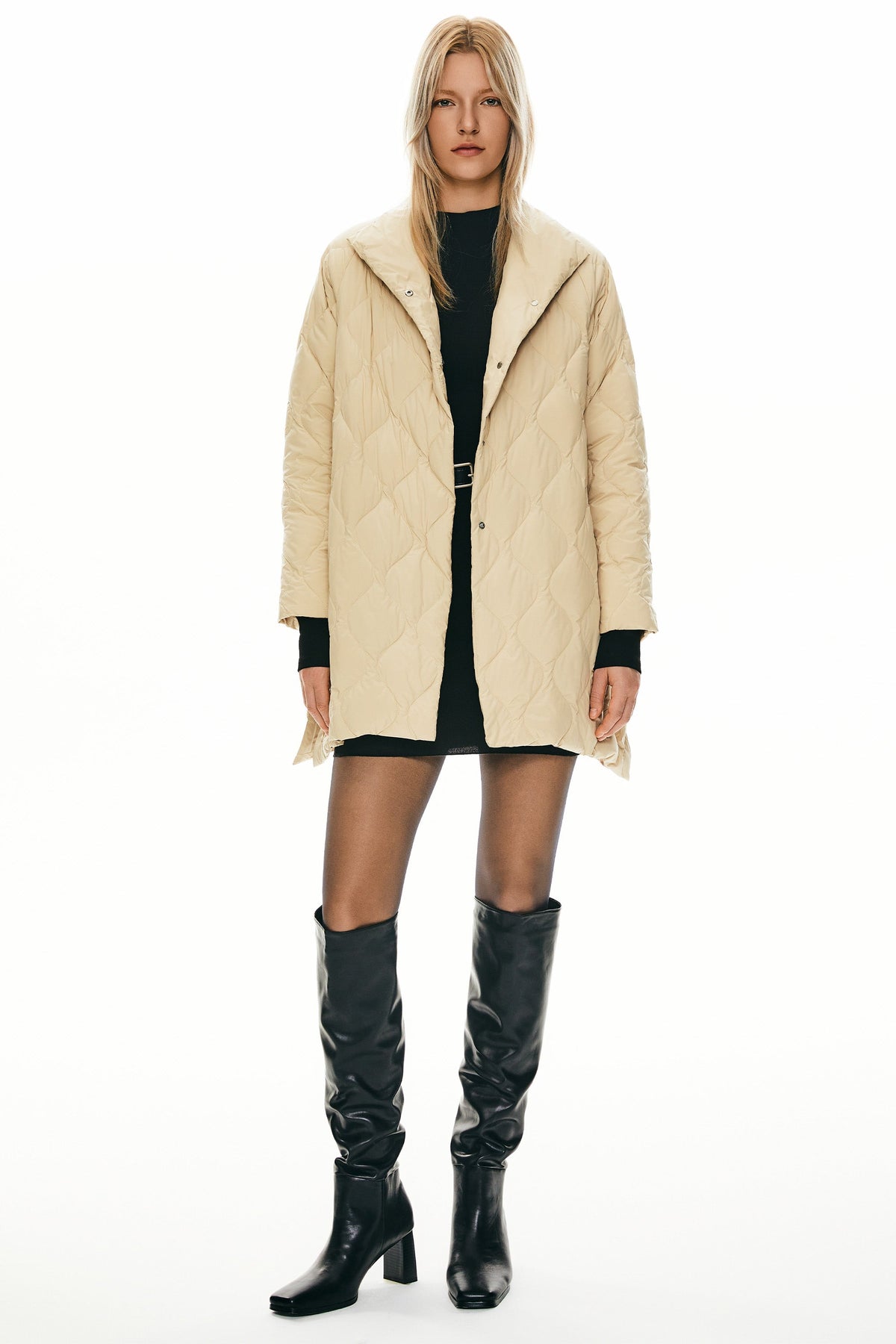 Oversized Quilted Lightweight Down Puffer Jacket