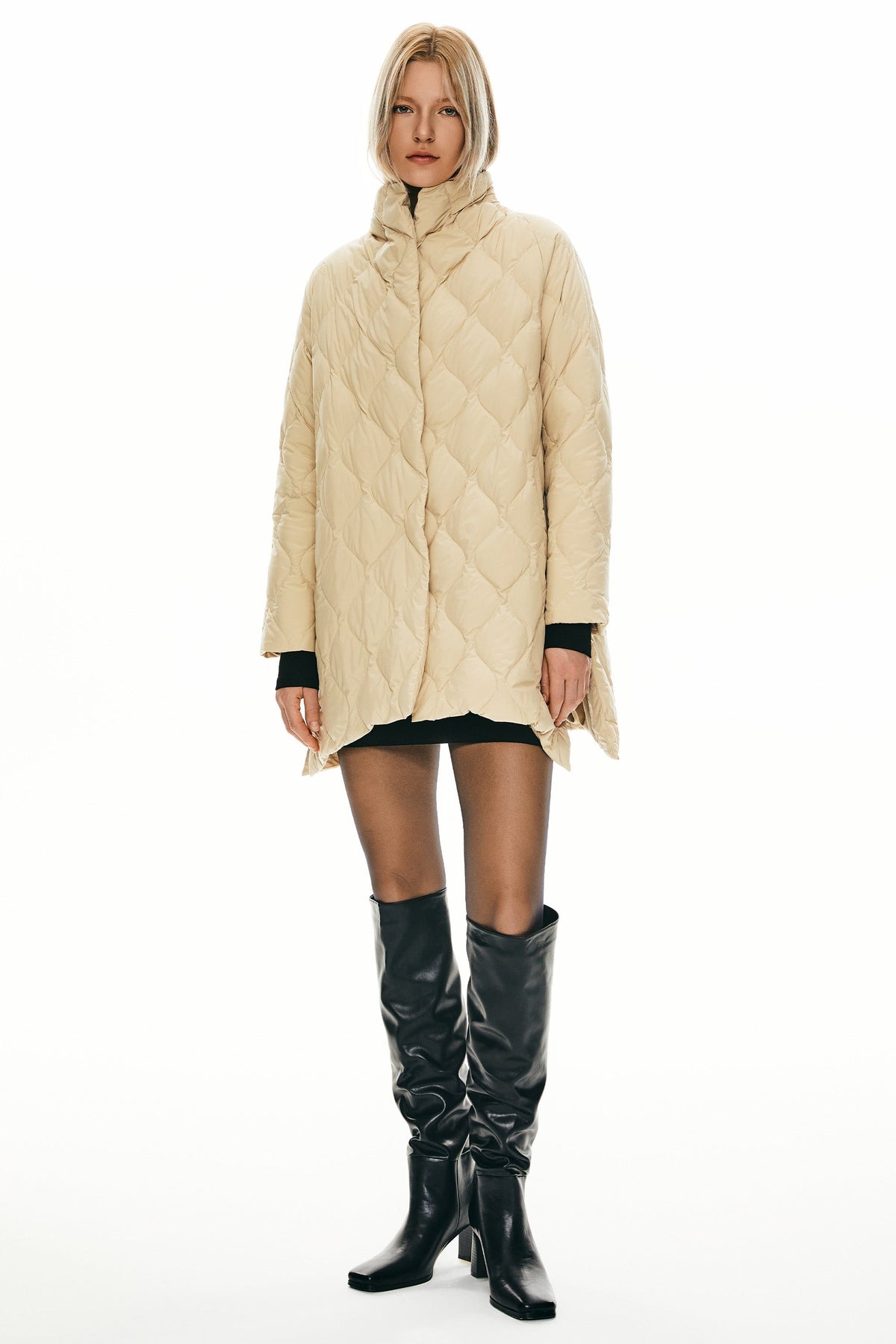 Oversized Quilted Lightweight Down Puffer Jacket