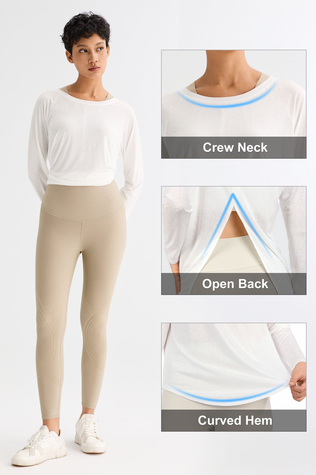 Workout Long Sleeve Tops Lightweight - UV Protection