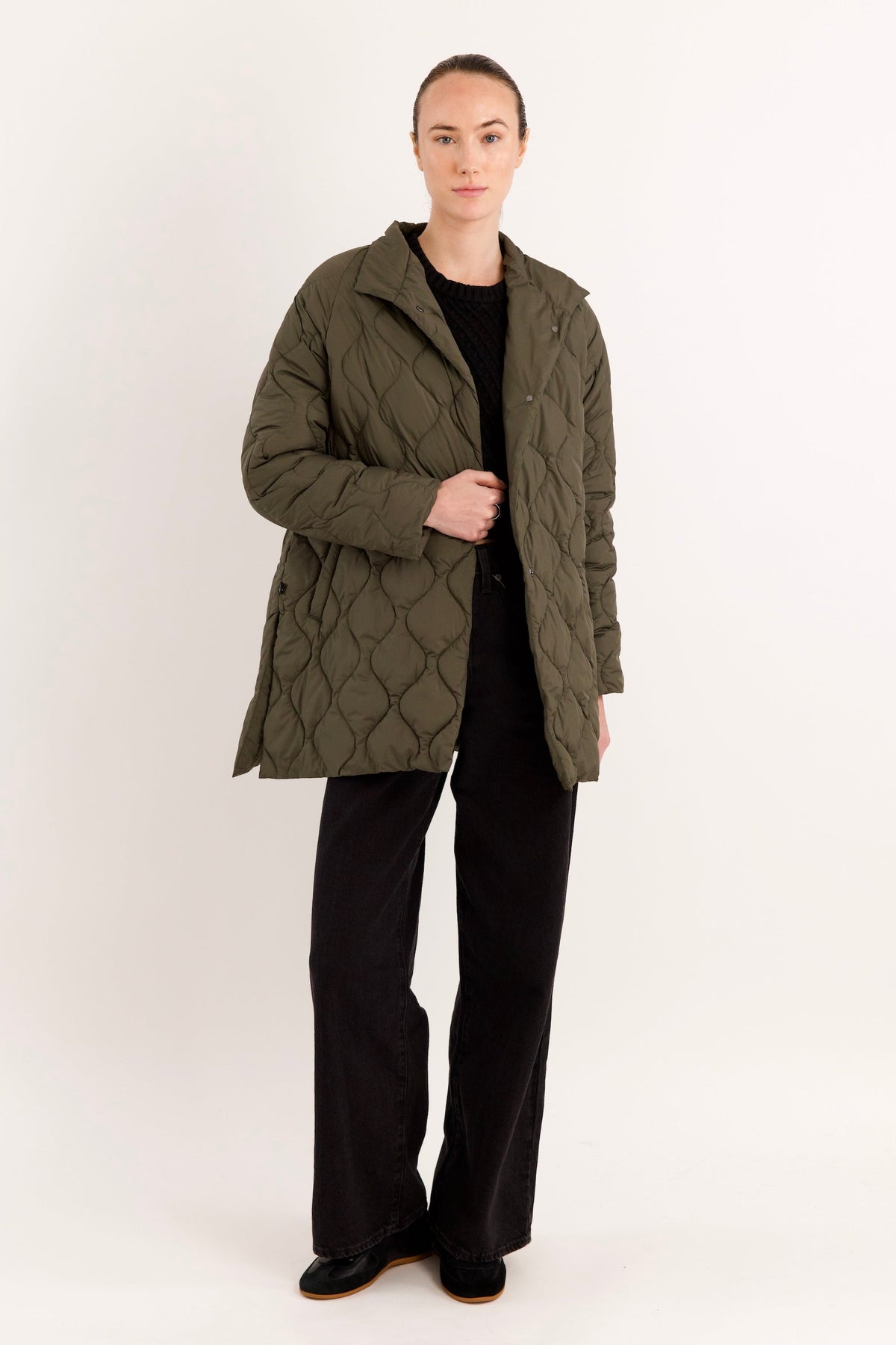 Oversized Quilted Lightweight Puffer Jacket