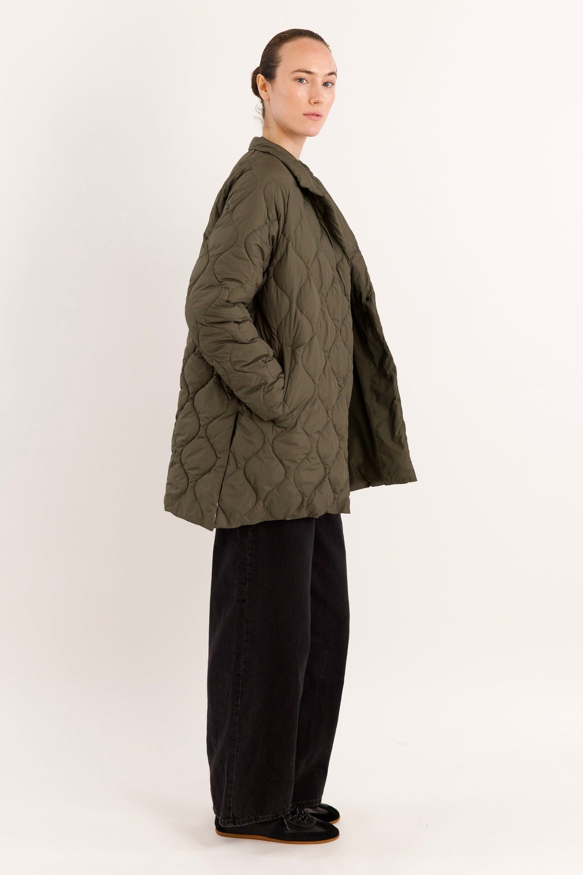 Oversized Quilted Lightweight Puffer Jacket