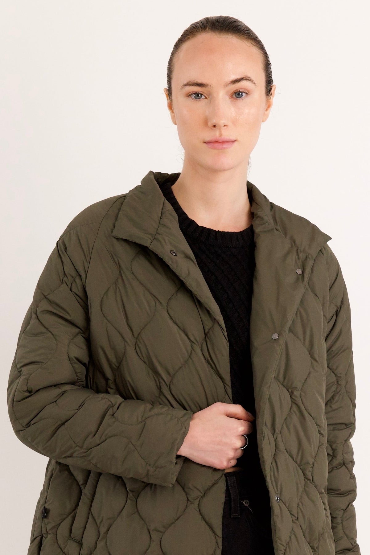 Oversized Quilted Lightweight Puffer Jacket