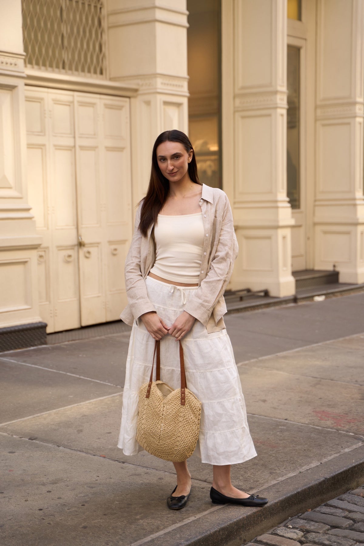 Bouquet Linen Skirt