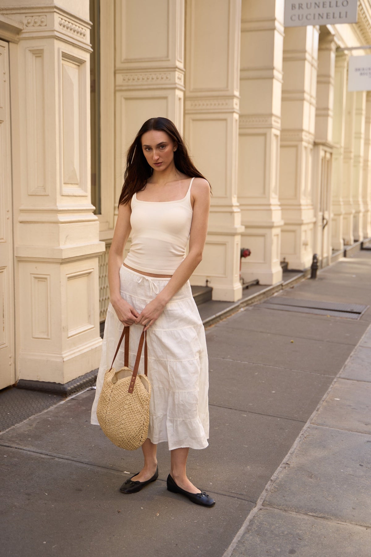 Bouquet Linen Skirt