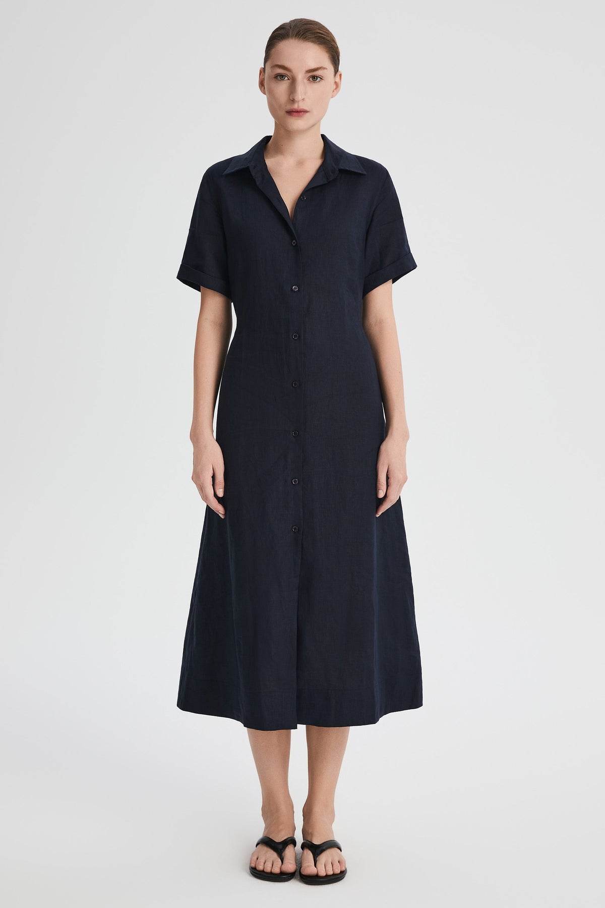 Classic Linen Maxi Dress