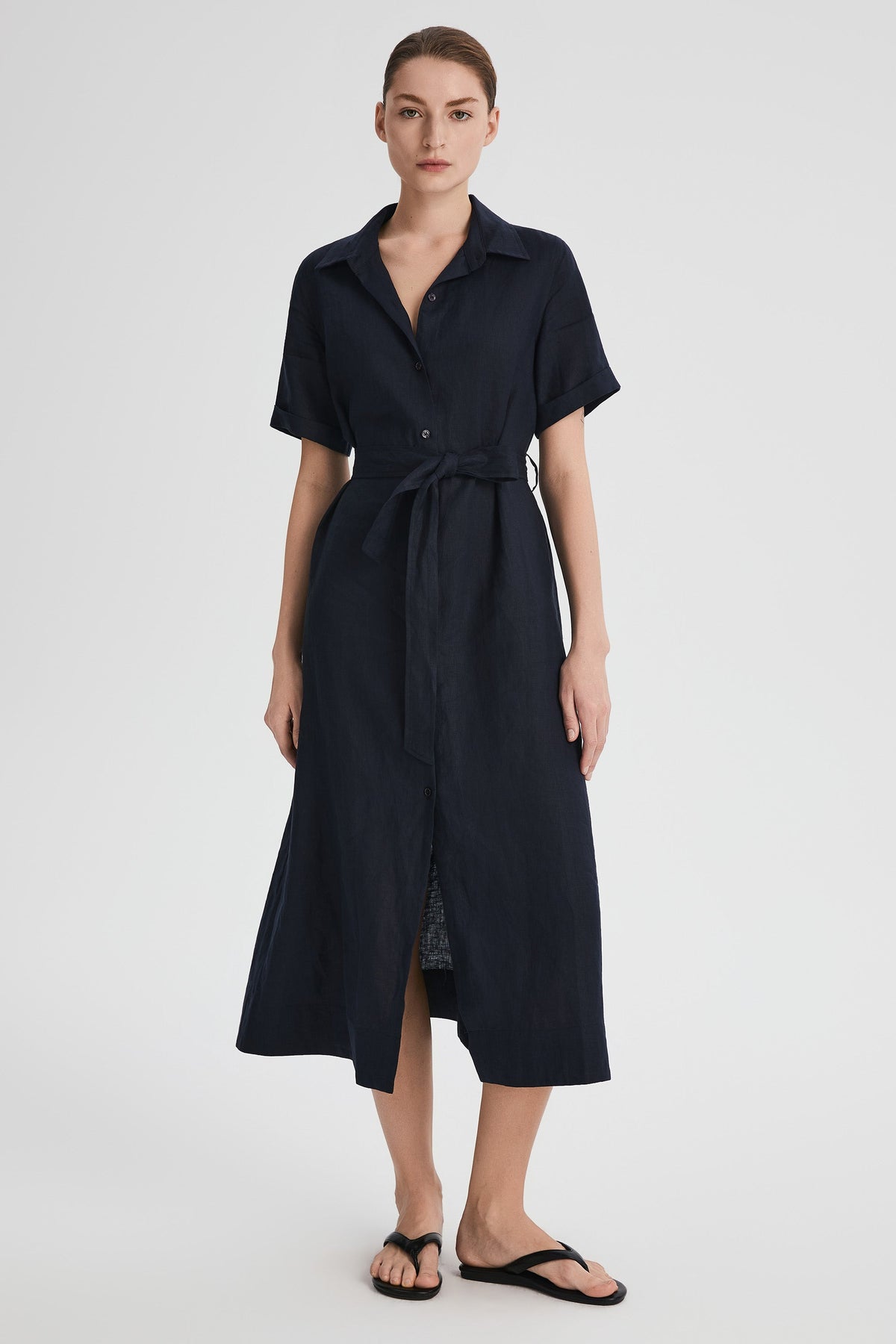 Classic Linen Maxi Dress