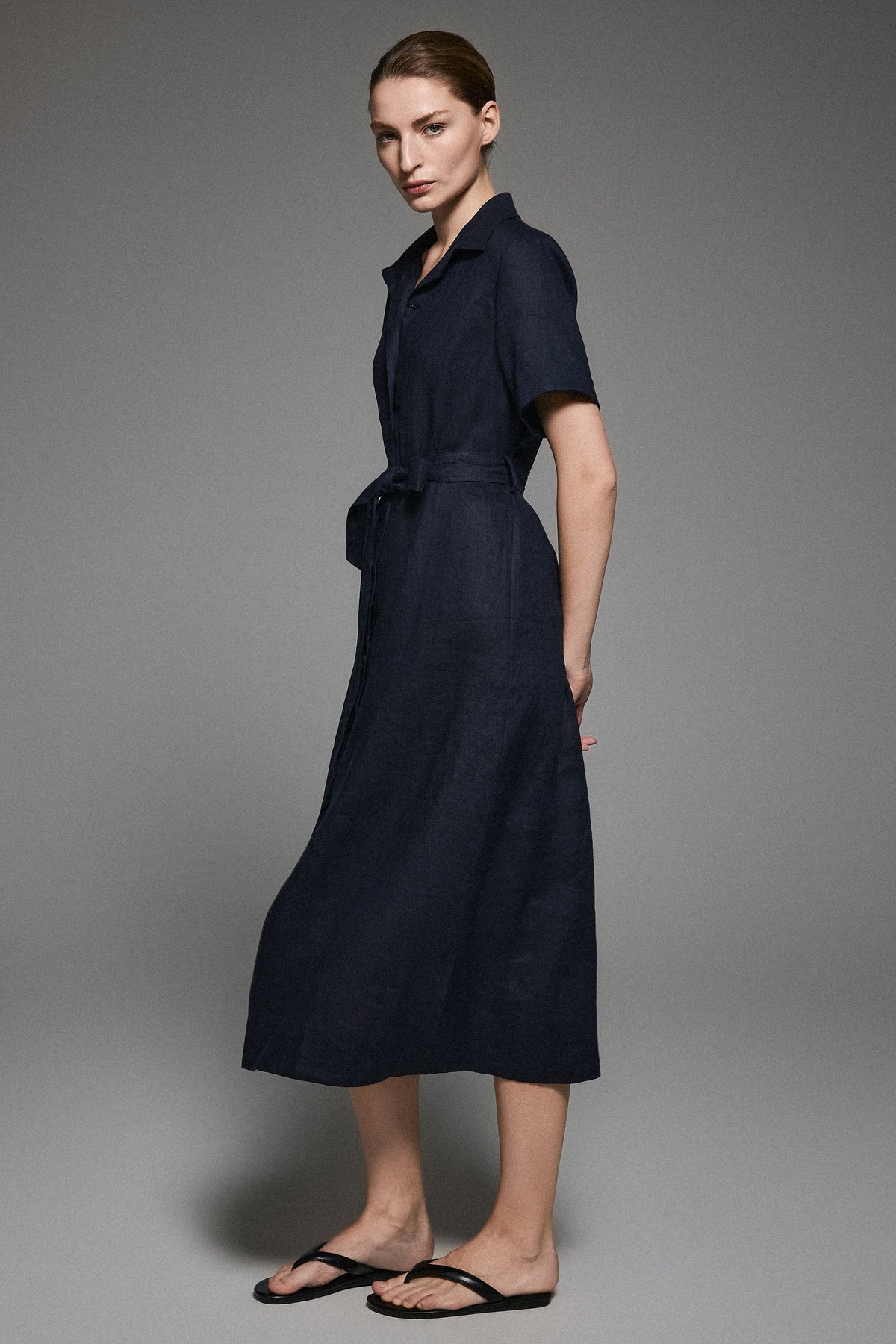 Classic Linen Maxi Dress