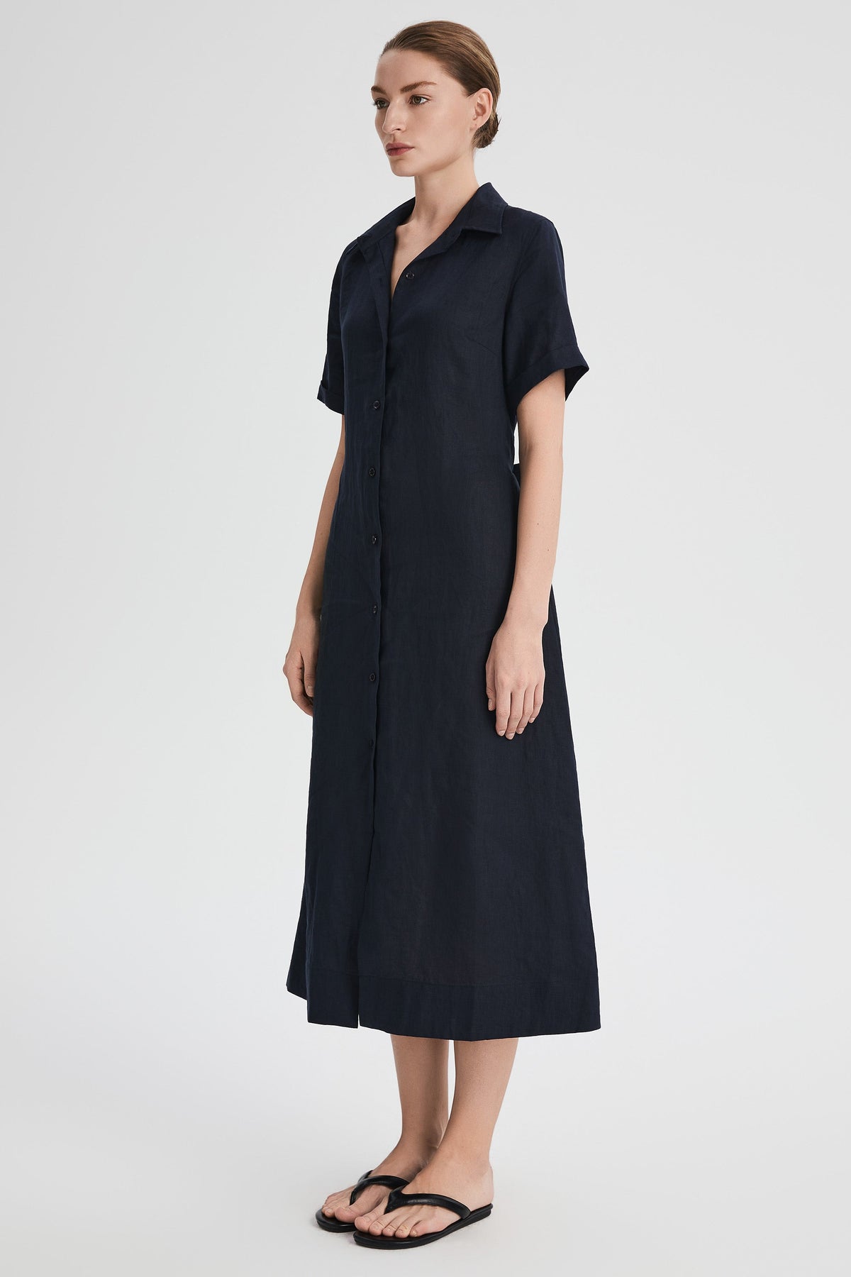 Classic Linen Maxi Dress