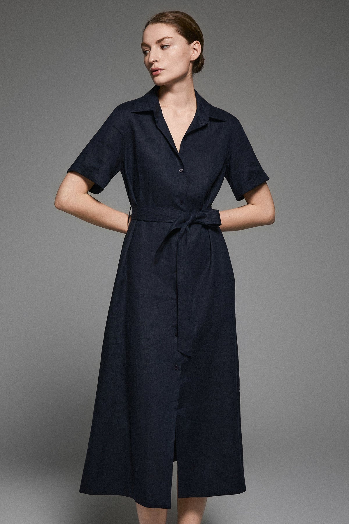 Classic Linen Maxi Dress