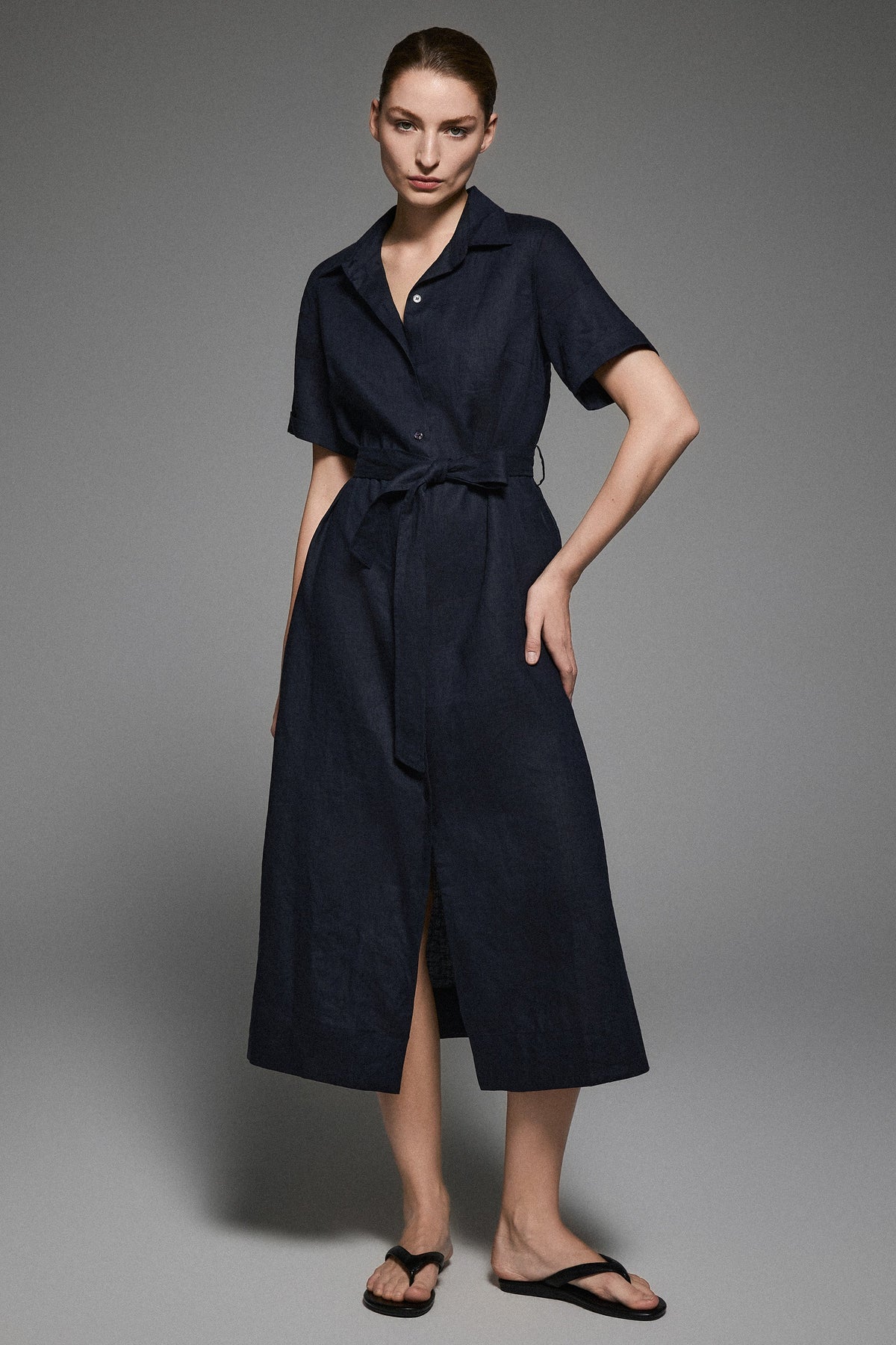 Classic Linen Maxi Dress