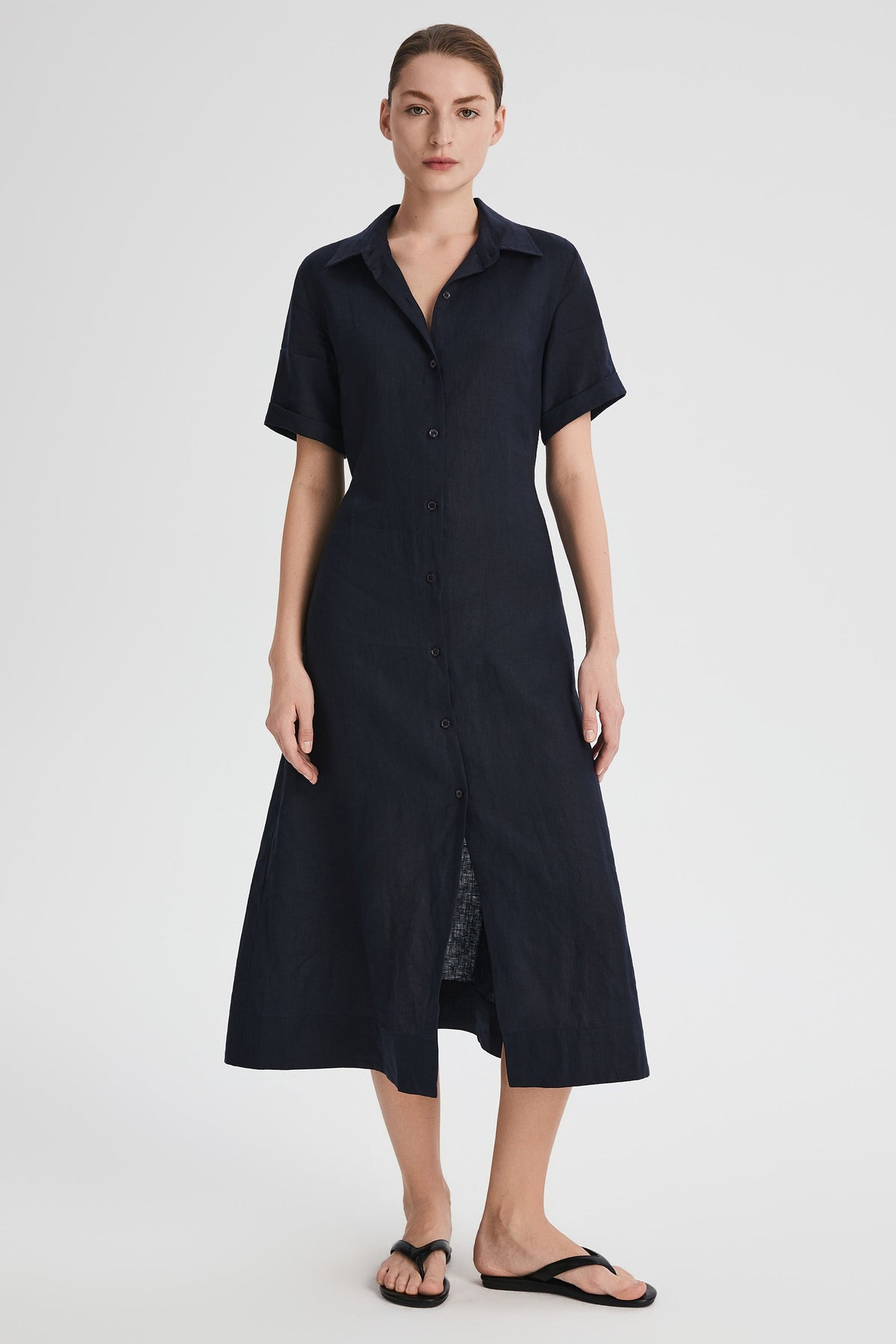 Classic Linen Maxi Dress