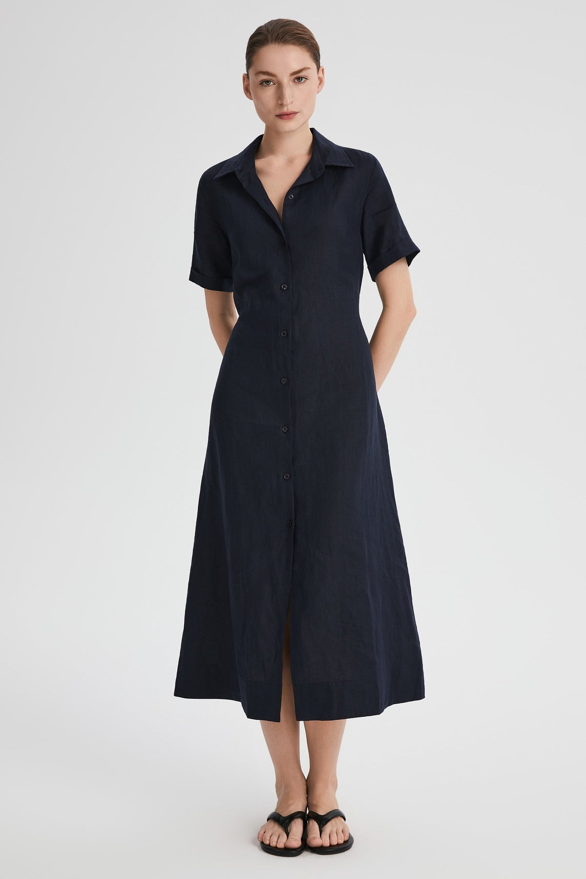 Classic Linen Maxi Dress