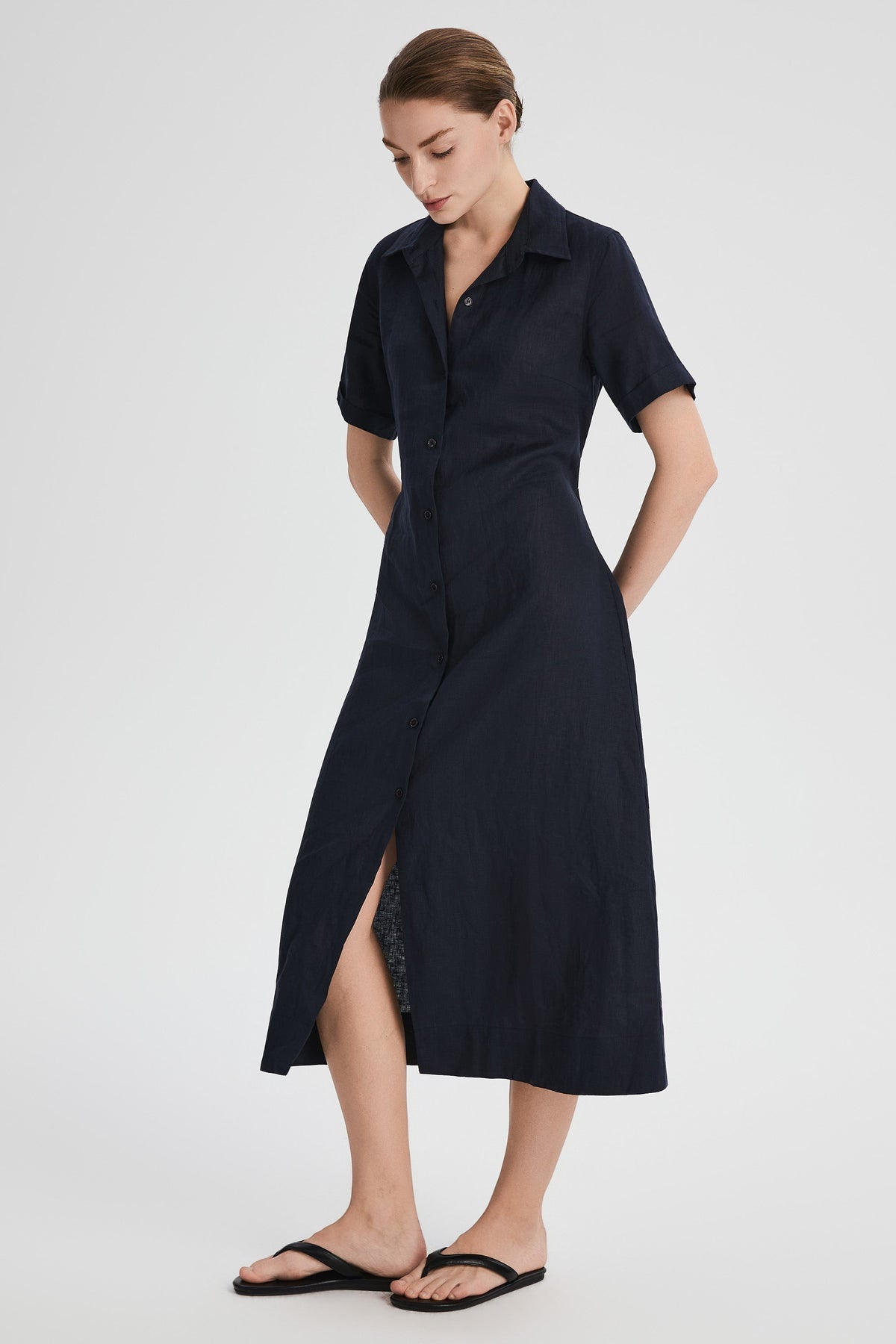 Classic Linen Maxi Dress