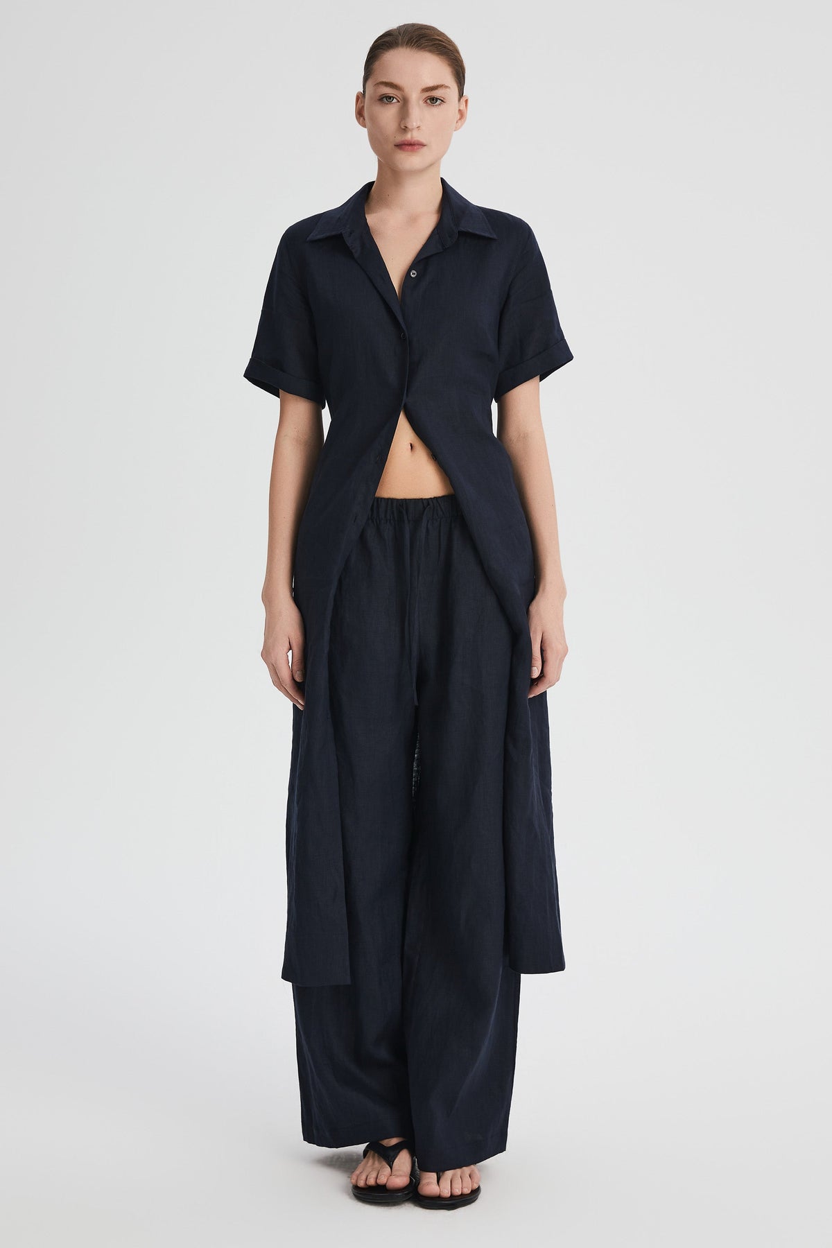 Classic Linen Maxi Dress