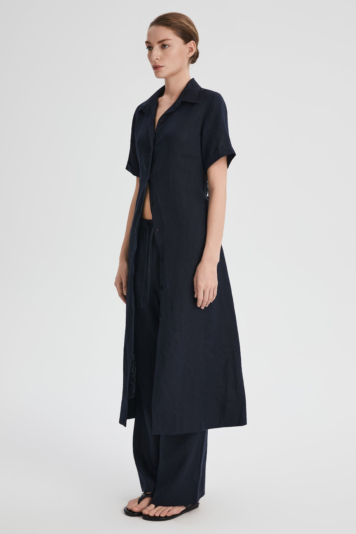 Classic Linen Maxi Dress