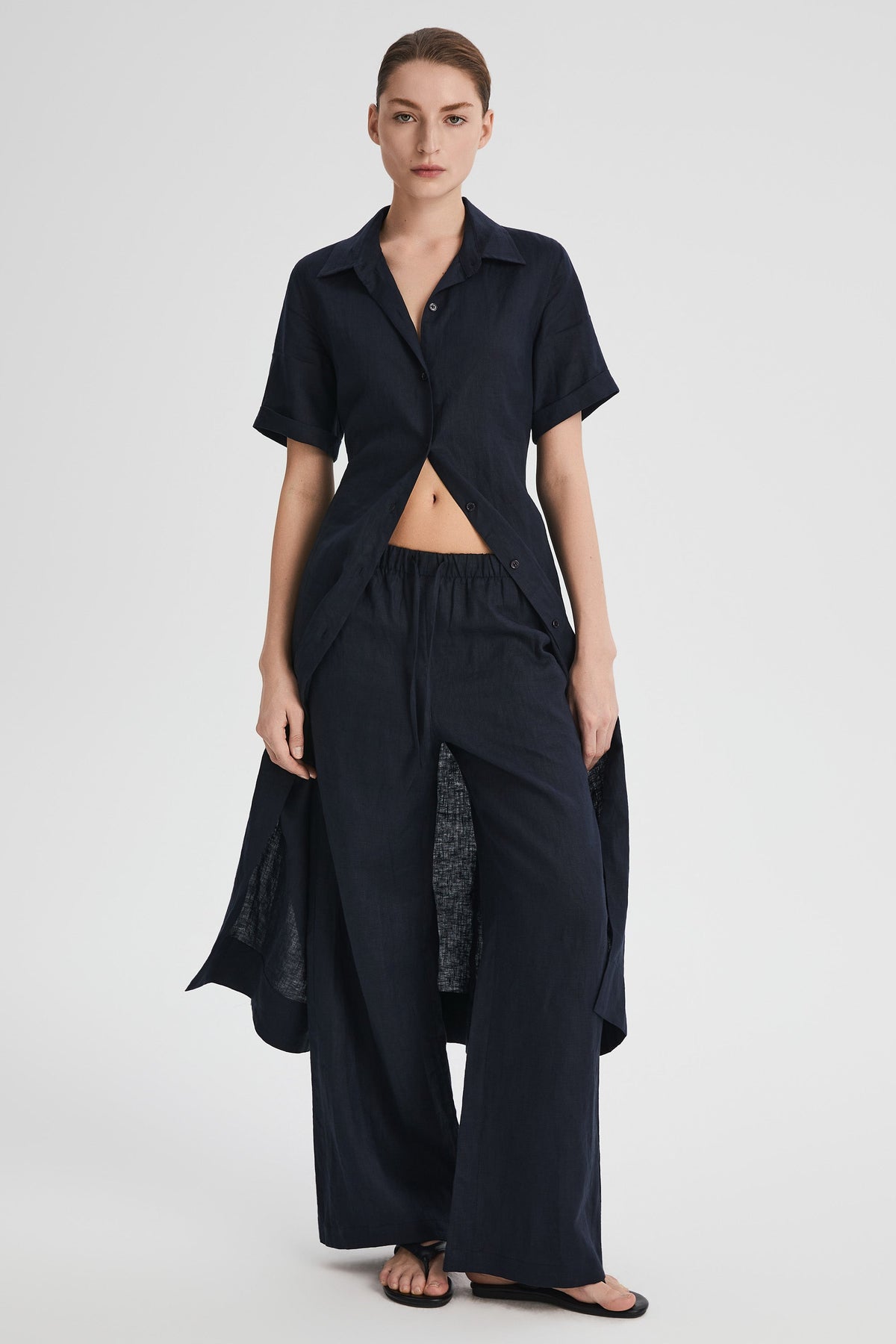 Classic Linen Maxi Dress