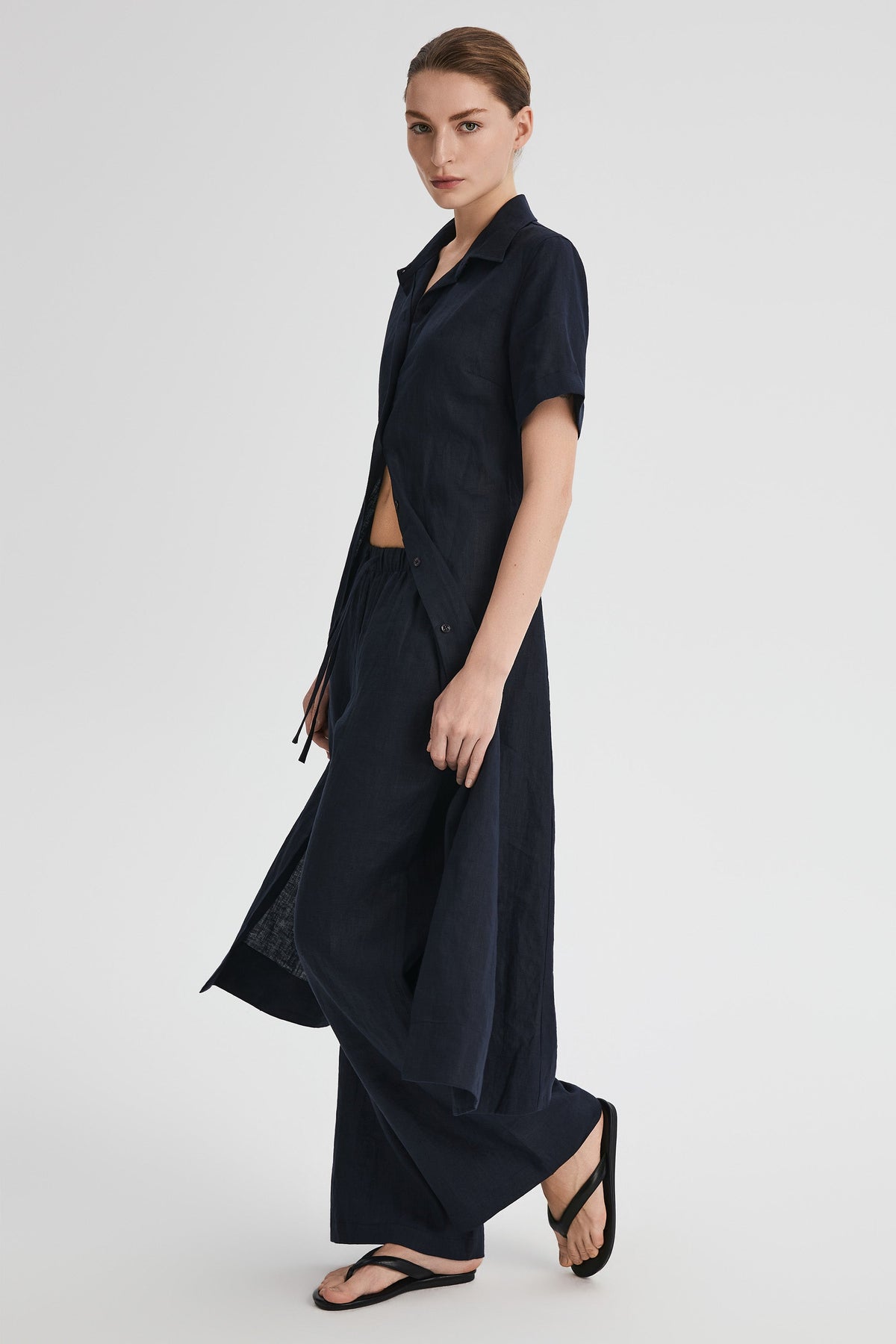 Classic Linen Maxi Dress
