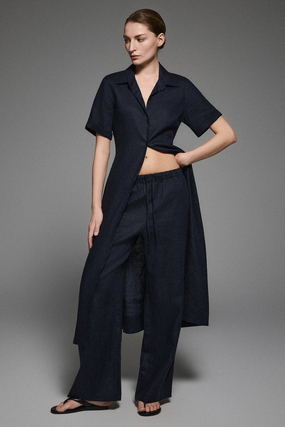 Classic Linen Maxi Dress