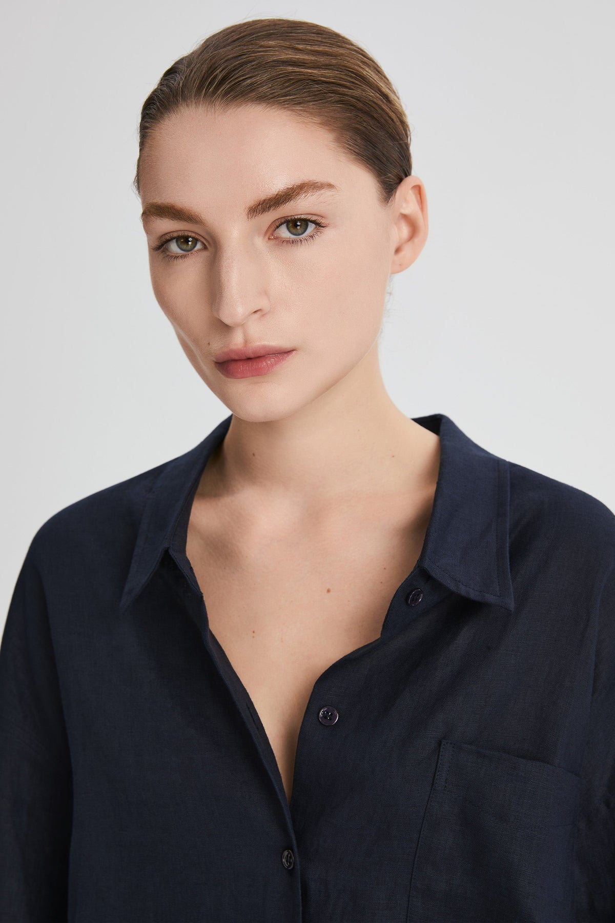 Oversized Linen Button-Up Shirt