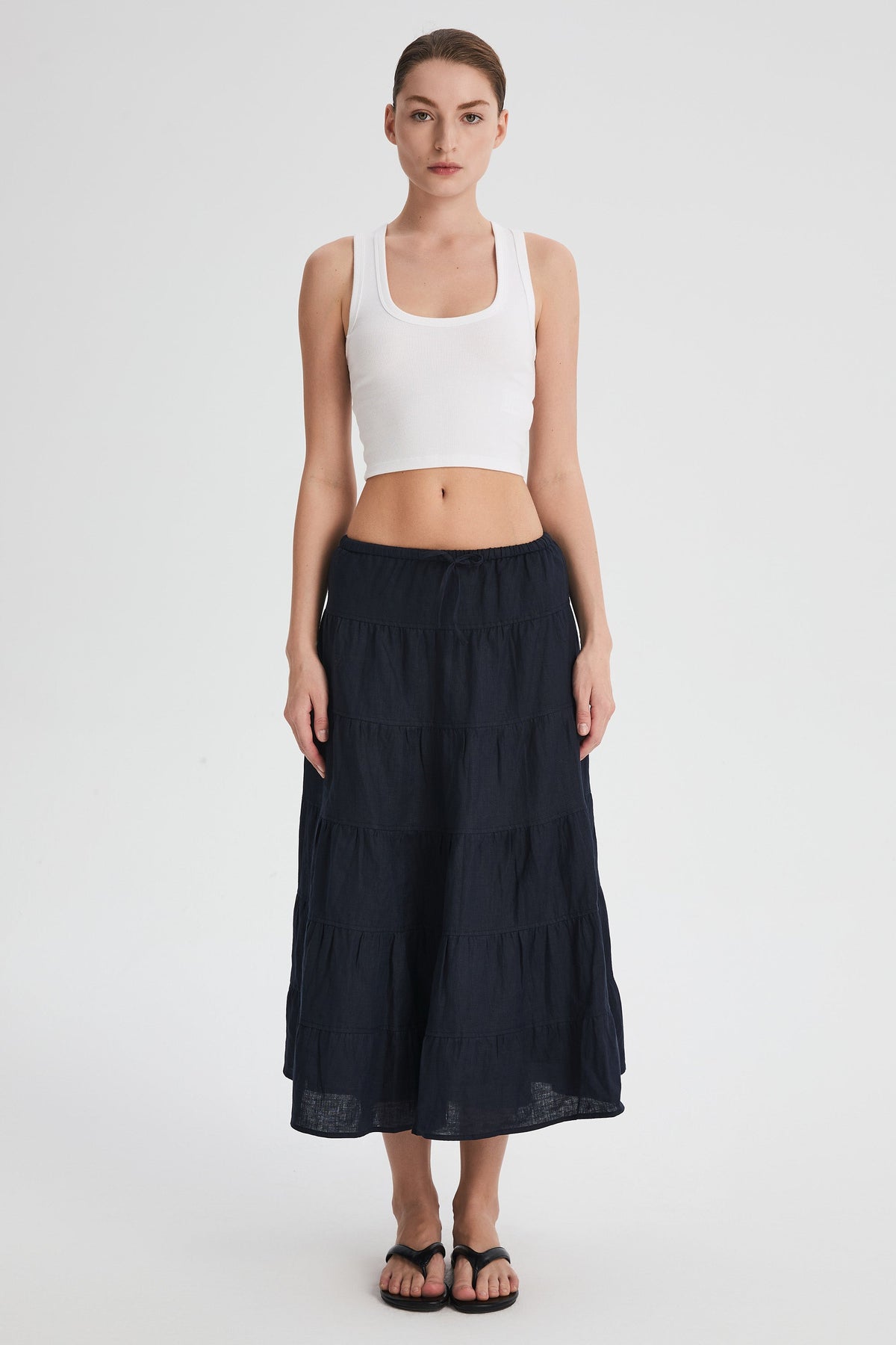 Bouquet Linen Skirt