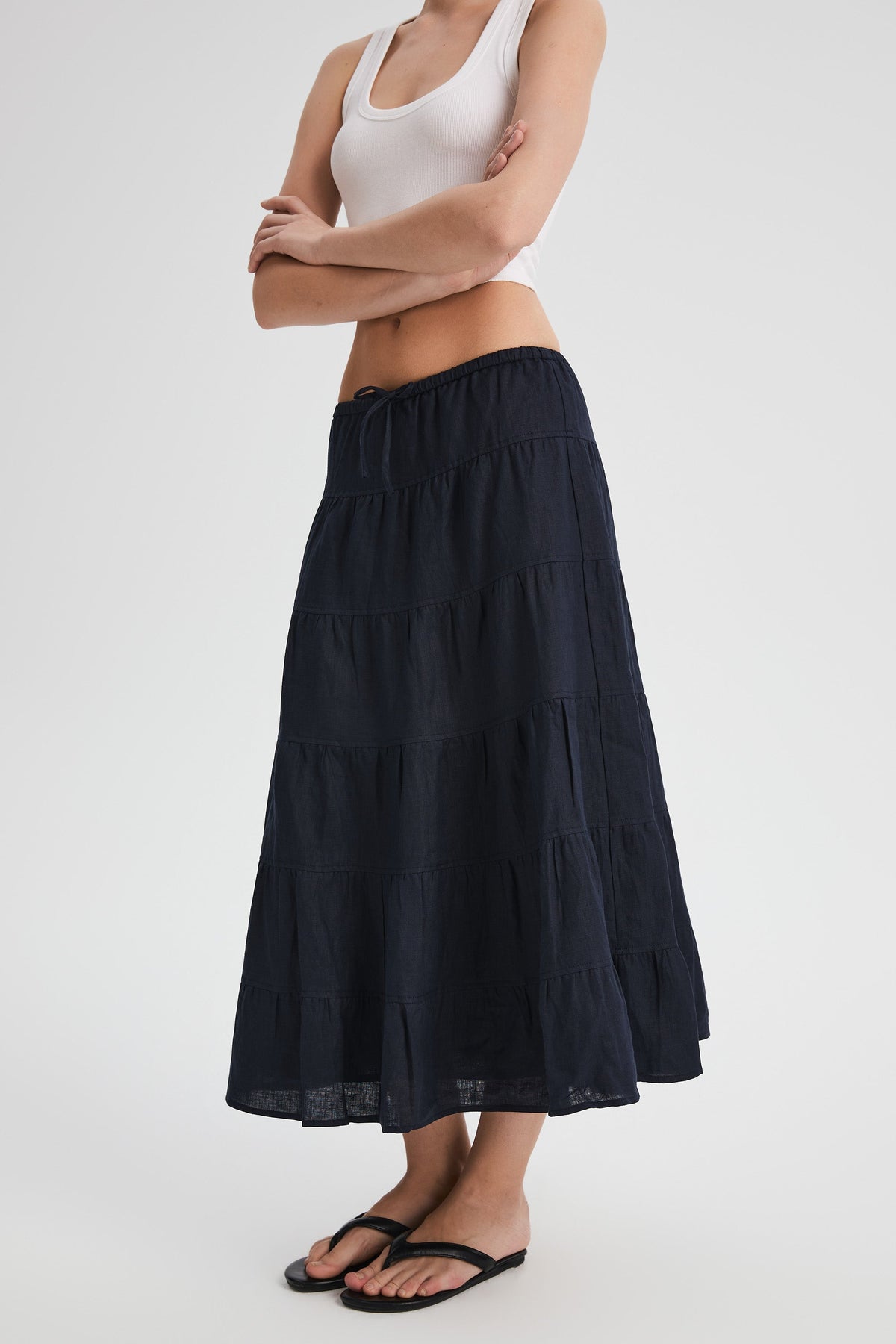 Bouquet Linen Skirt