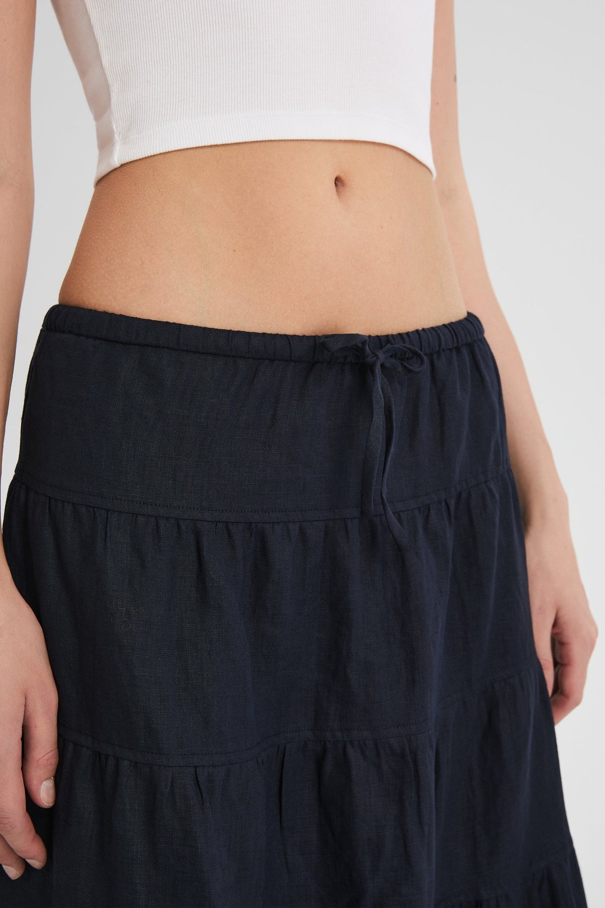Bouquet Linen Skirt
