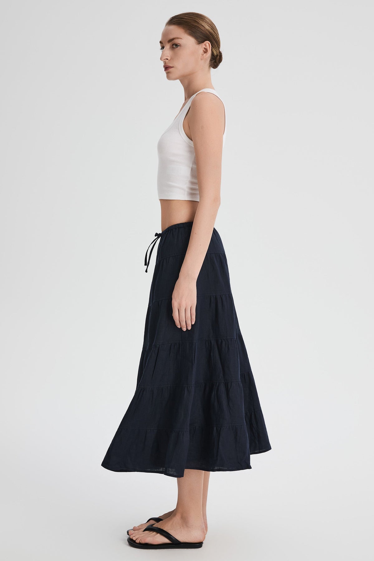 Bouquet Linen Skirt