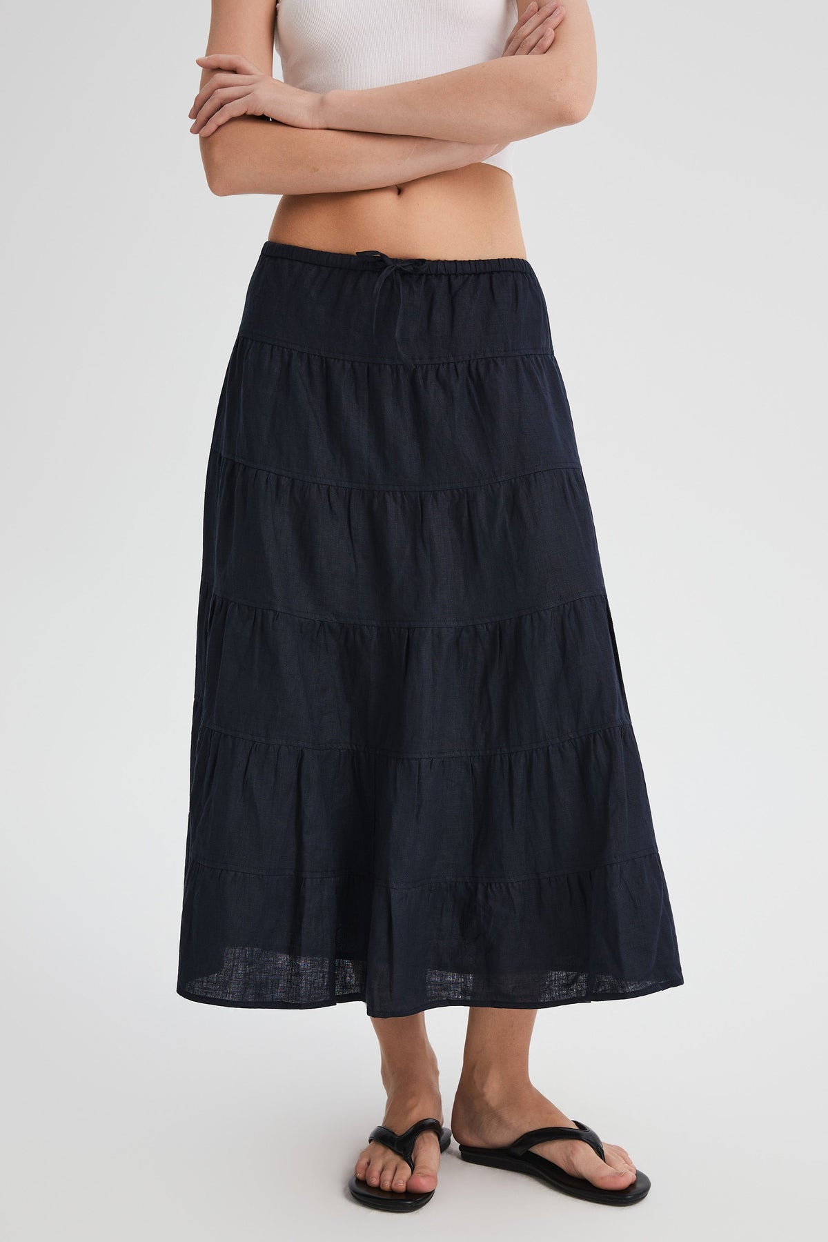 Bouquet Linen Skirt