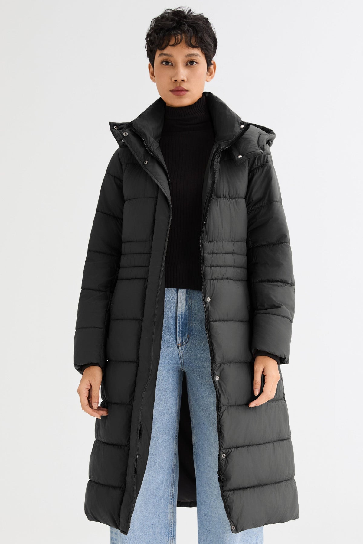 Long Hooded Quilted Lyrella Puffer Jacket