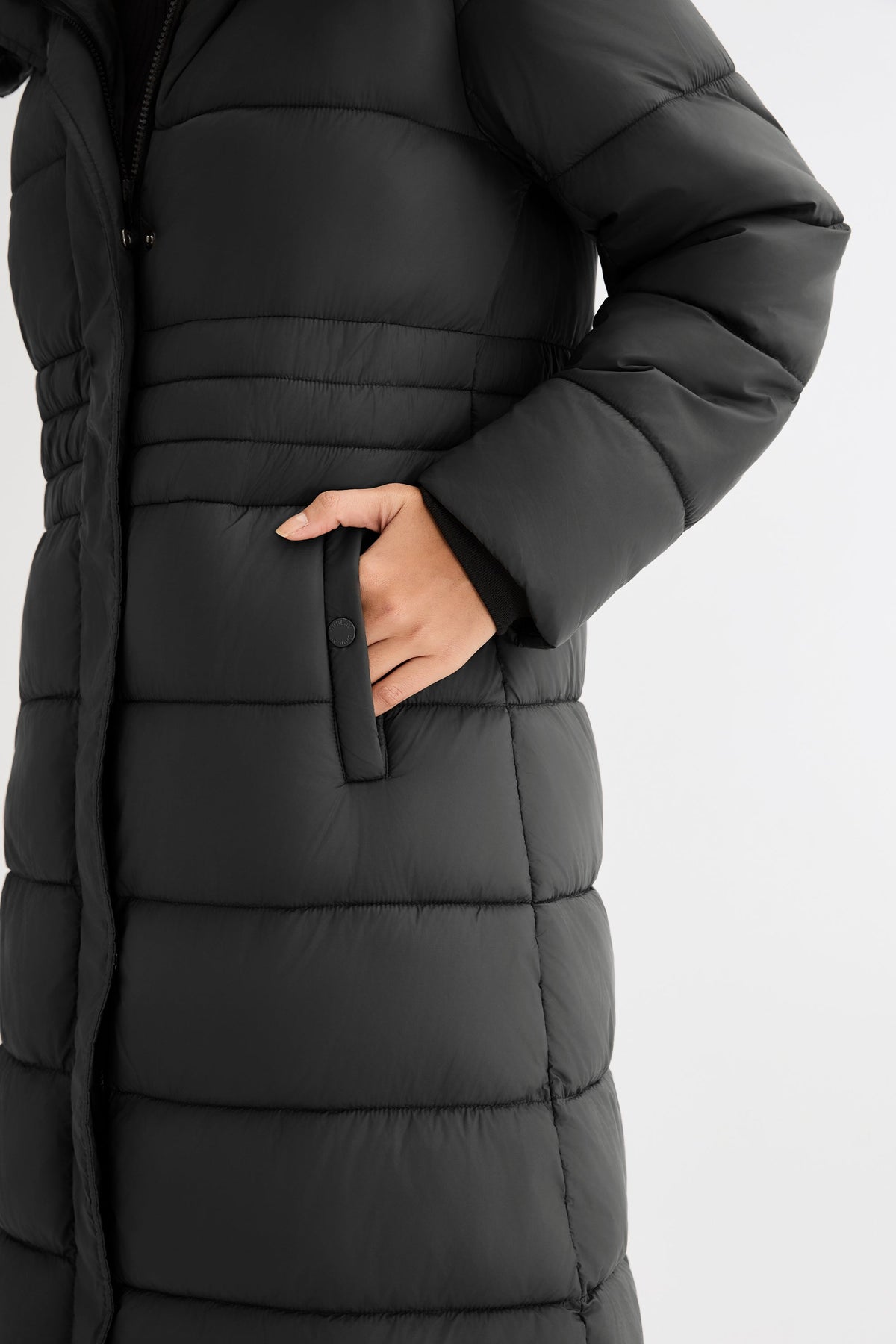 Long Hooded Quilted Lyrella Puffer Jacket