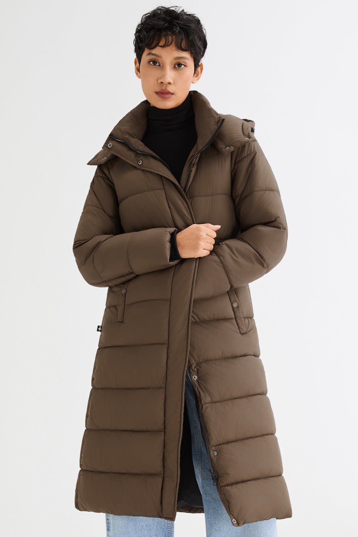Long Hooded Quilted Lyrella Puffer Jacket