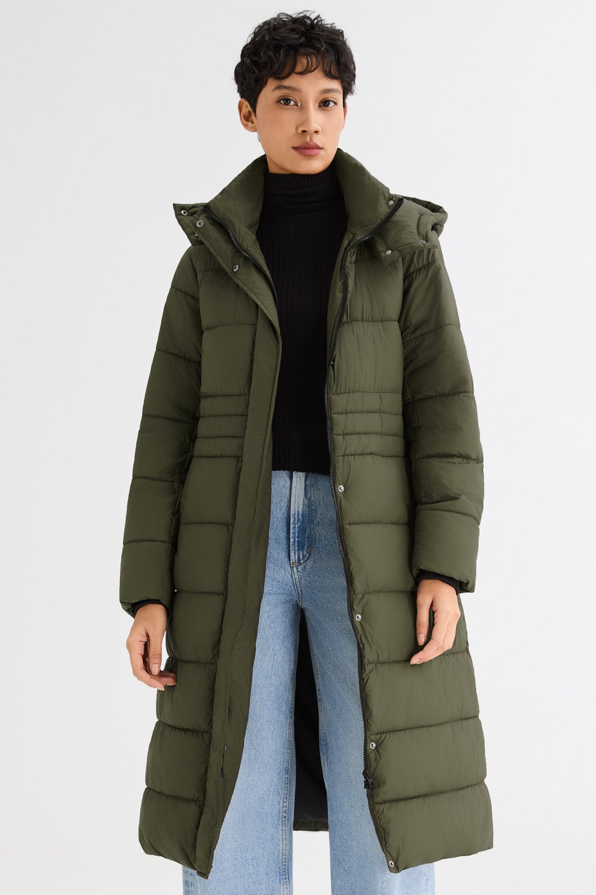Long Hooded Quilted Lyrella Puffer Jacket