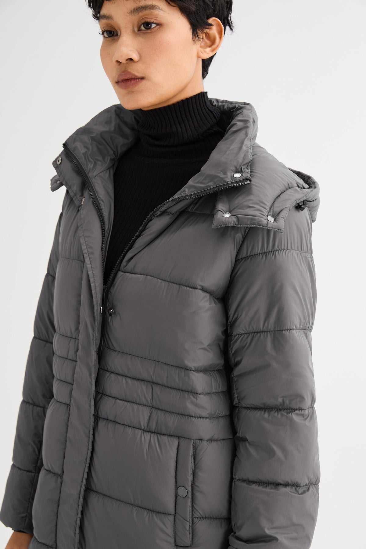 Long Hooded Quilted Lyrella Puffer Jacket