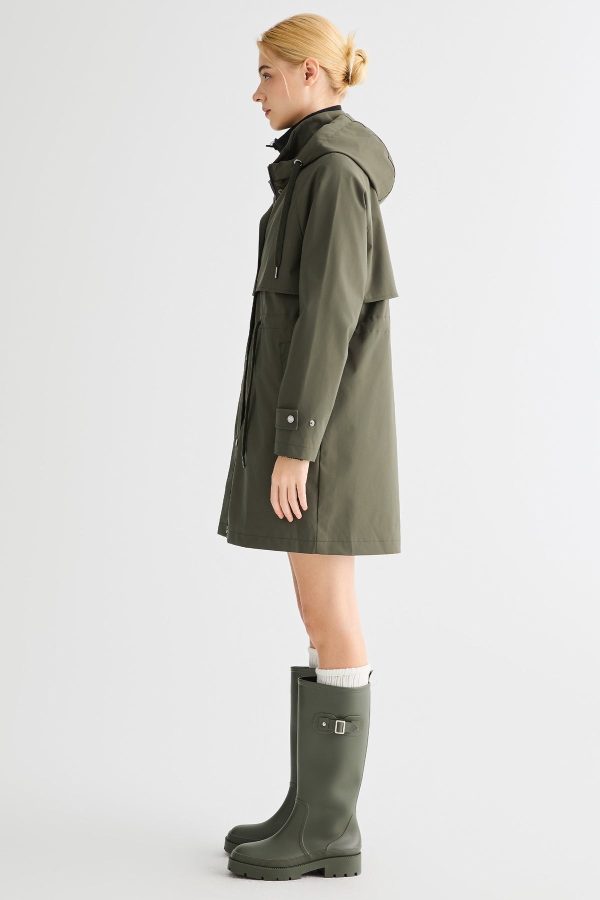Long Hooded Windbreaker