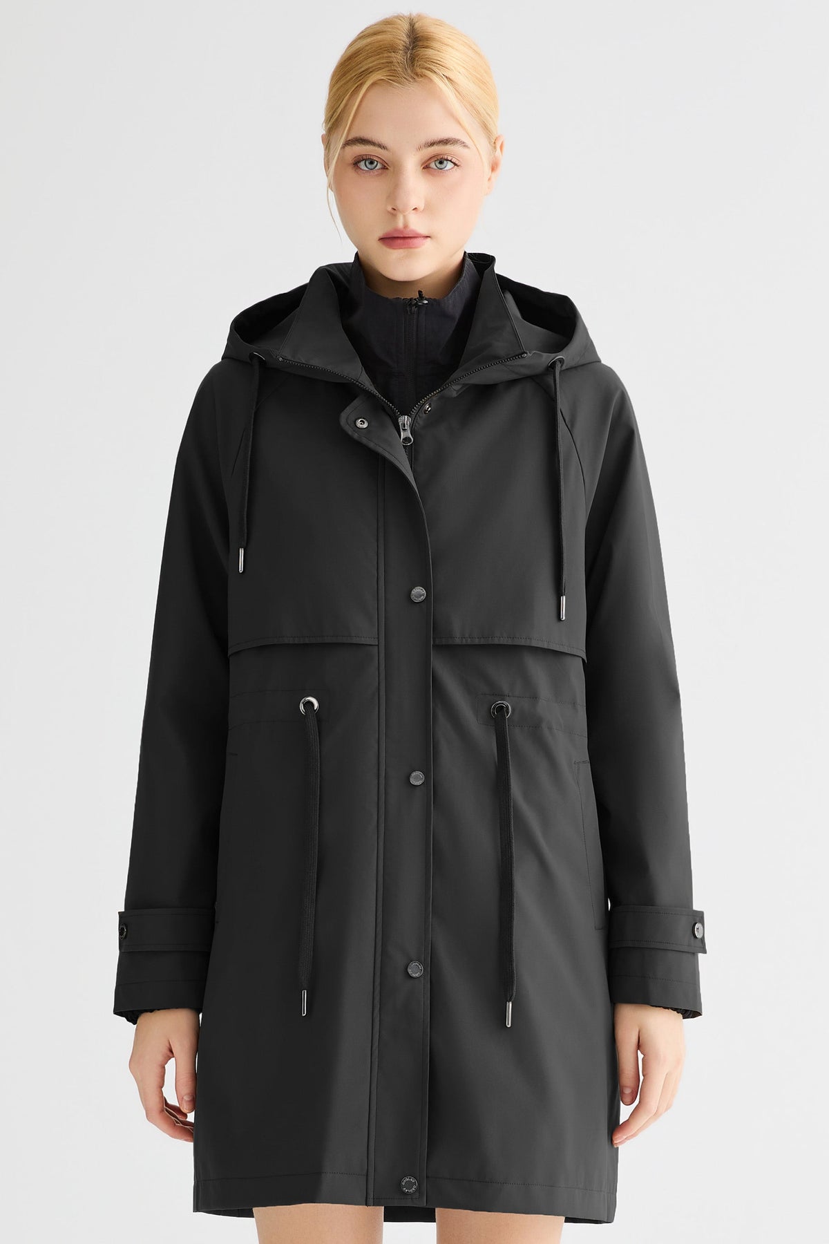Long Hooded Windbreaker