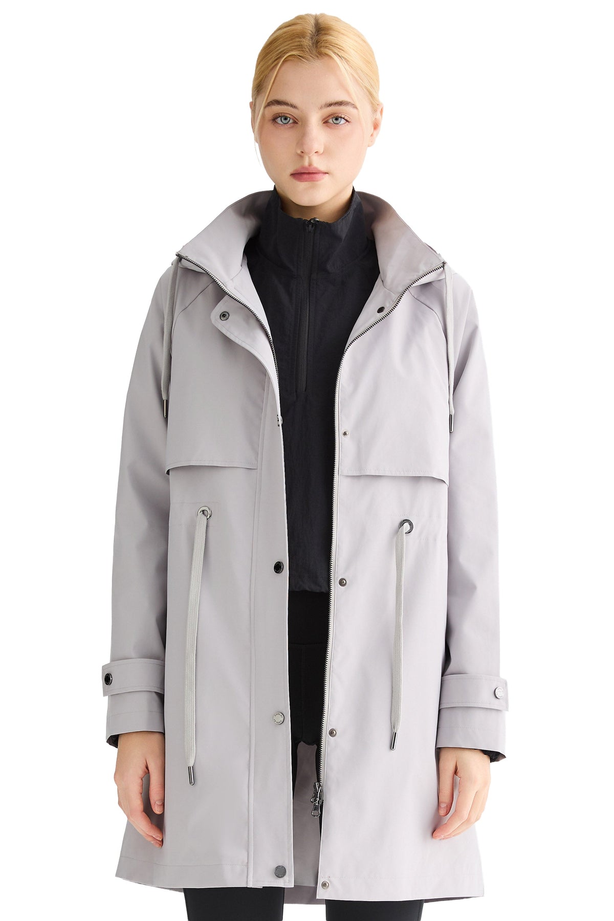 Long Hooded Windbreaker