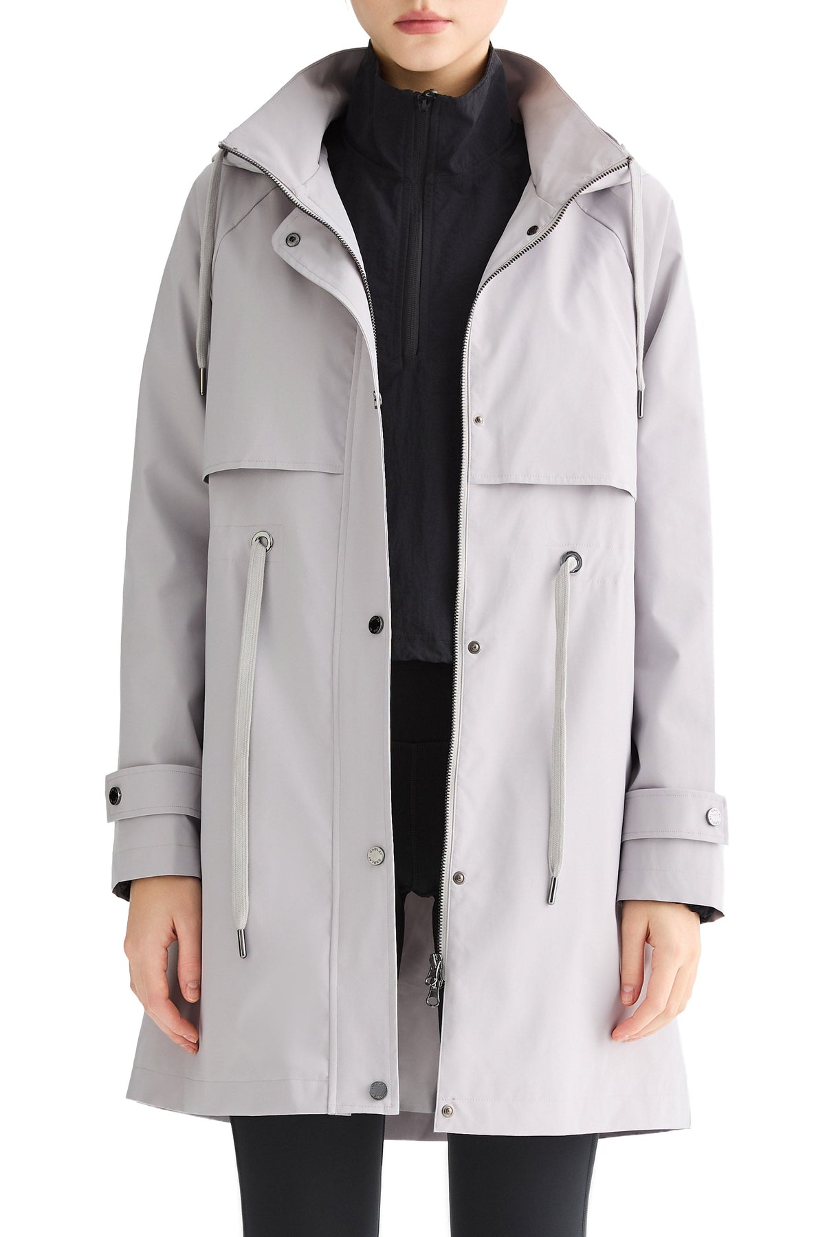 Long Hooded Windbreaker