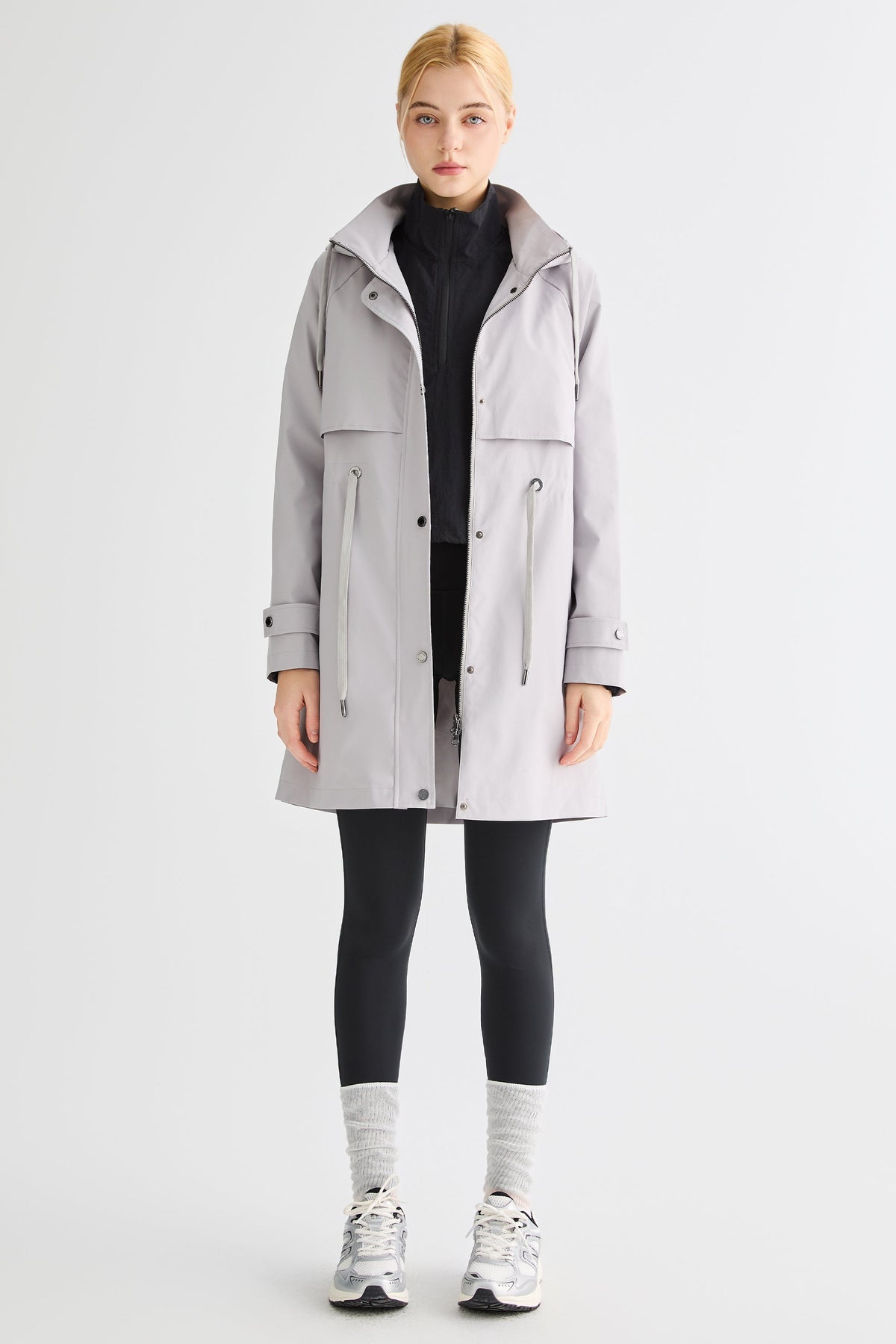 Long Hooded Windbreaker