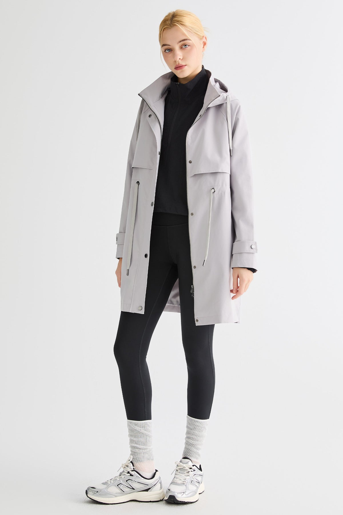 Long Hooded Windbreaker