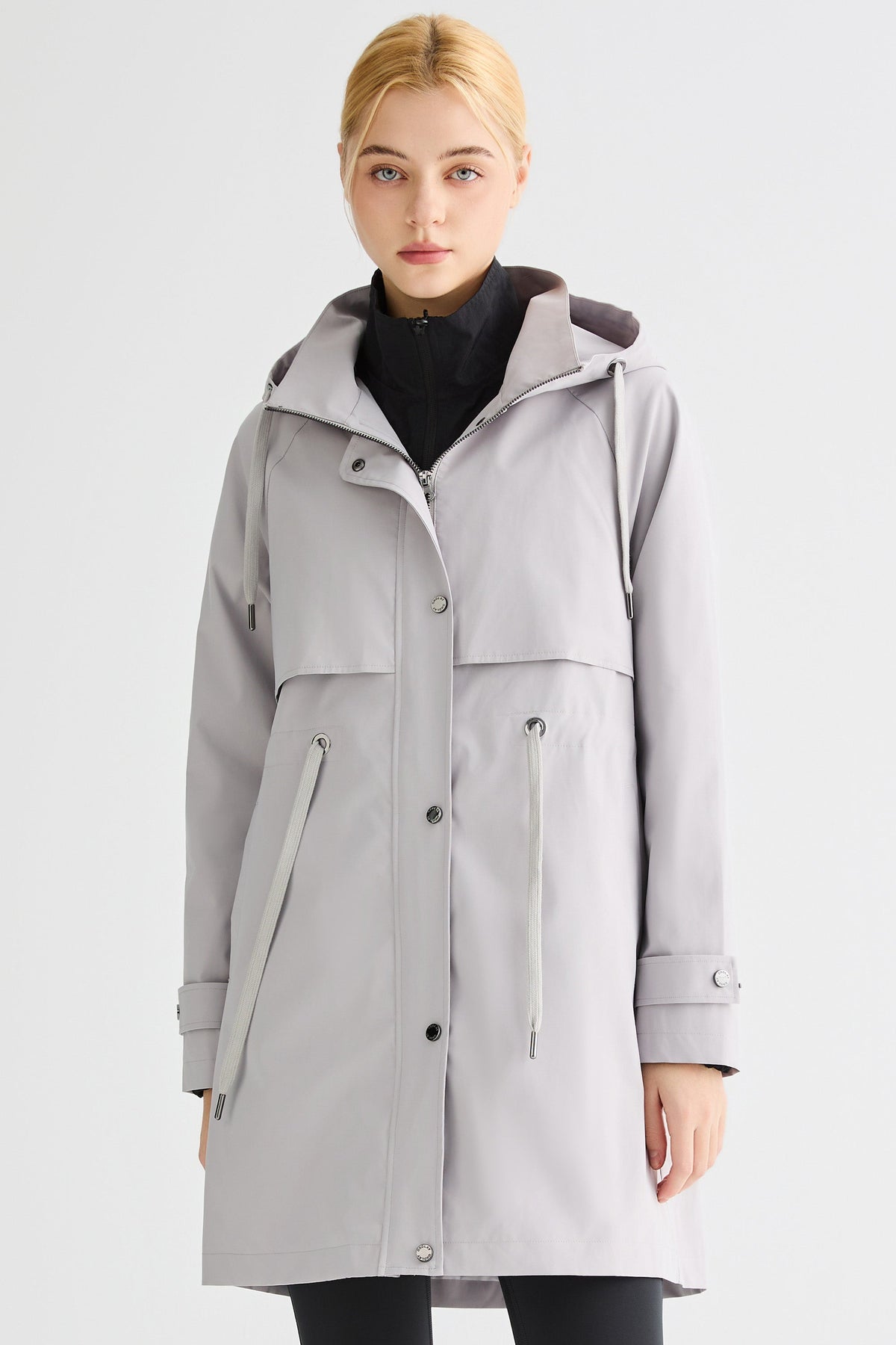 Long Hooded Windbreaker