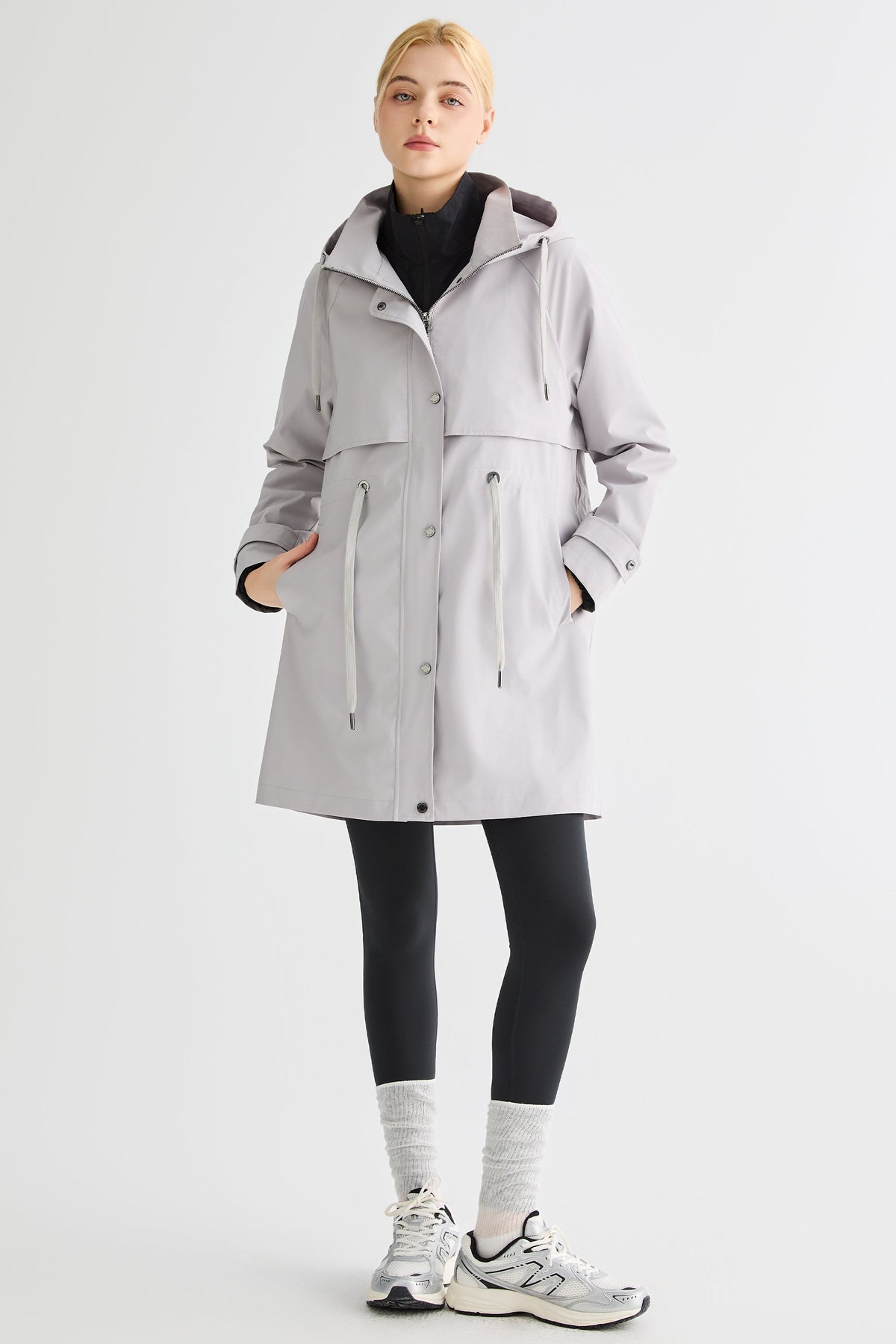 Long Hooded Windbreaker