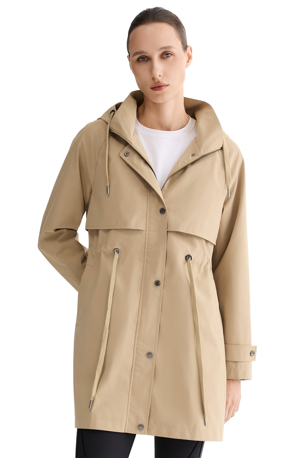 Long Hooded Windbreaker