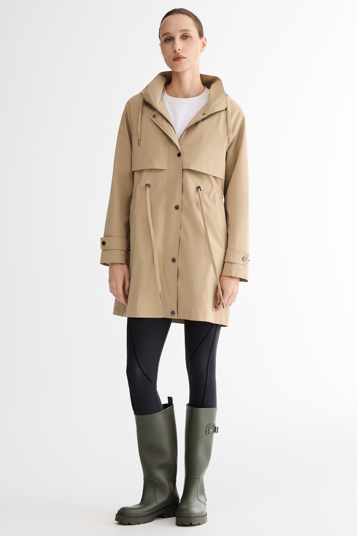 Long Hooded Windbreaker