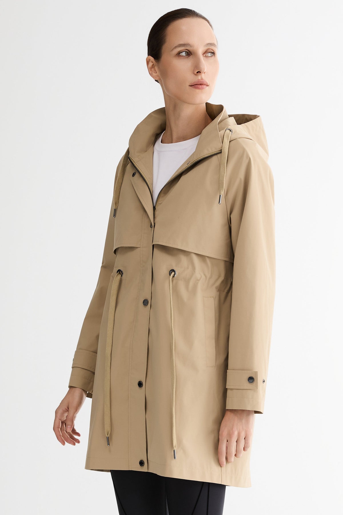 Long Hooded Windbreaker
