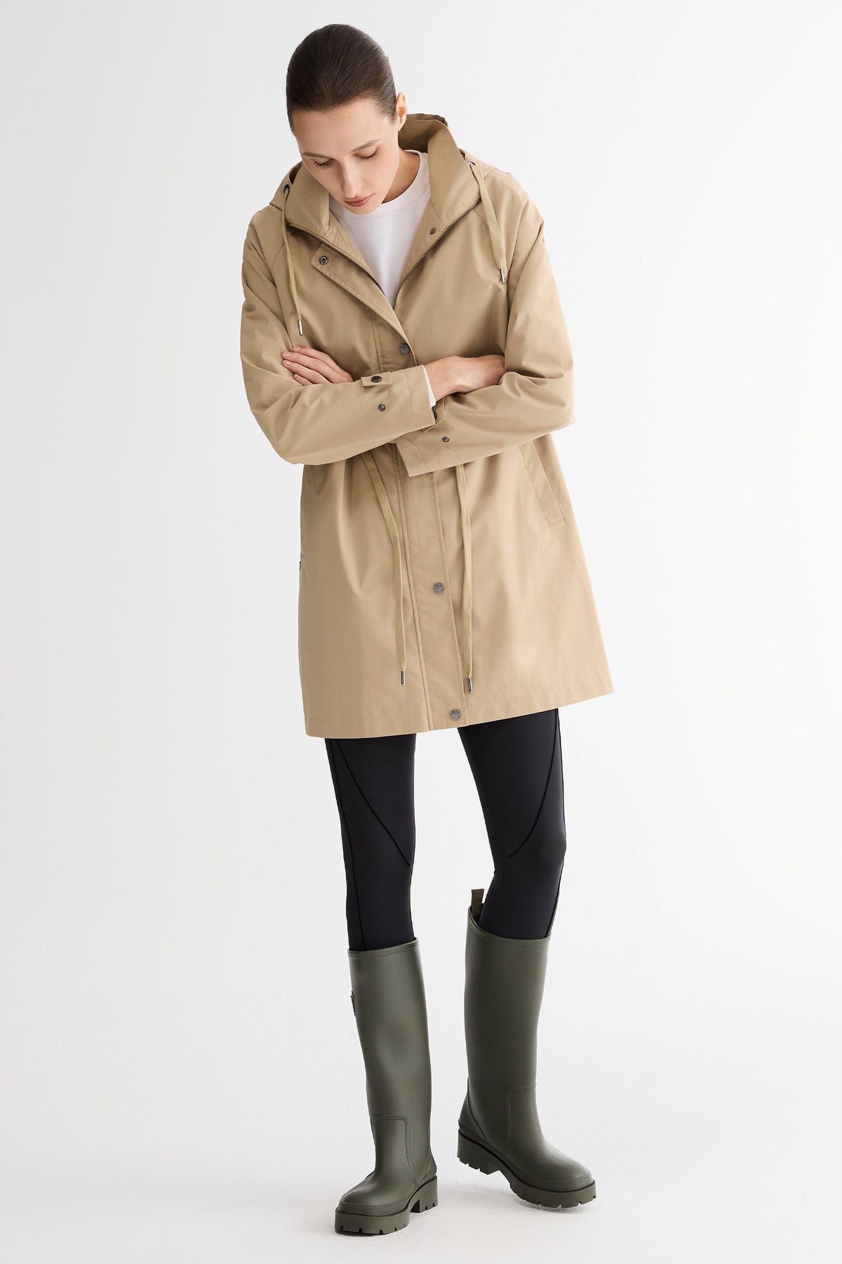 Long Hooded Windbreaker