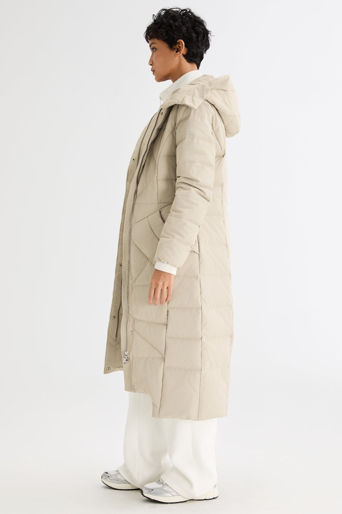 Long Maxi Down Coat with Hood