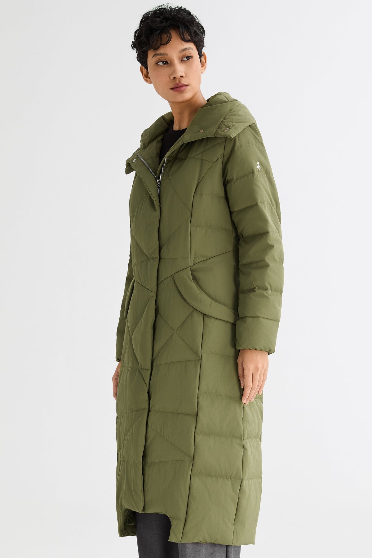 Long Maxi Down Coat with Hood